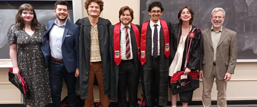 Dr. Craig Wiegert with our Undergraduate Majors.