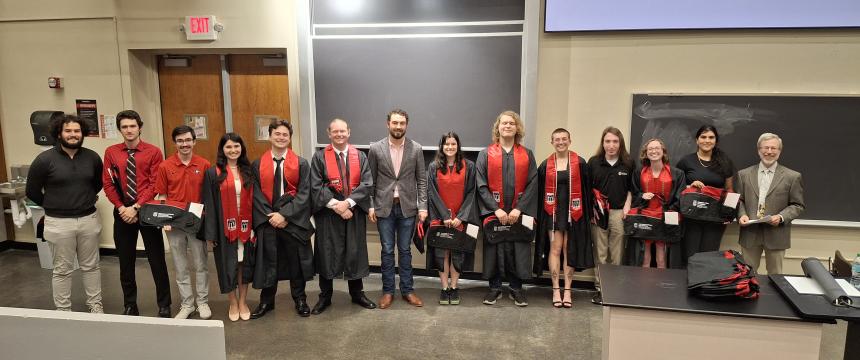 Dr. Craig Wiegert with our Undergraduate Majors.