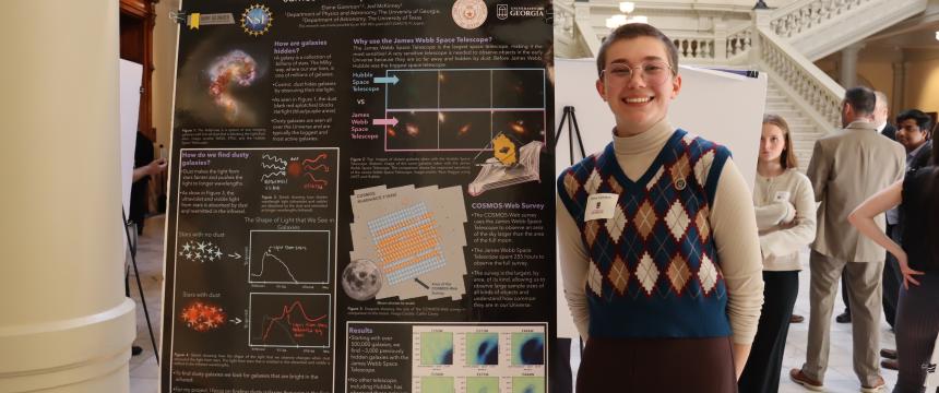 Elaine M. Gammon at poster session at the GA Capitol where she was invited to earlier this semester