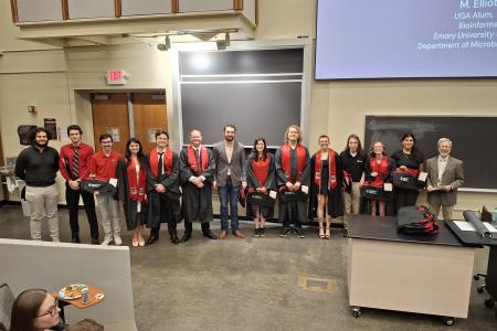 Dr. Craig Wiegert with our Undergraduate Majors.